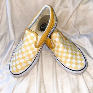 yellow checkered vans